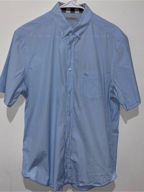 Burberry Short Sleeve Button Down Size XL